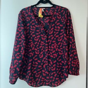 Joie button down cherry blouse